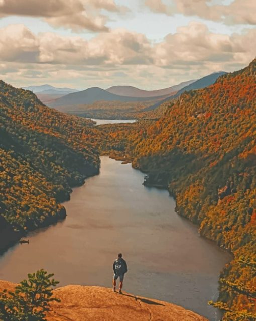 Lower Ausable Lake New York paint by numbers