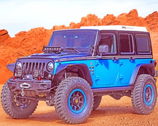 Luminator Jeep Wrangler Concept paint by numbers