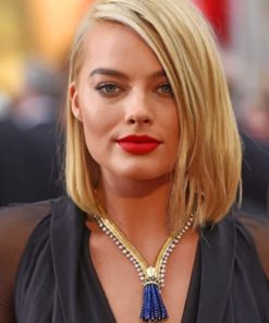 Actress Margot Robbie paint by numbers