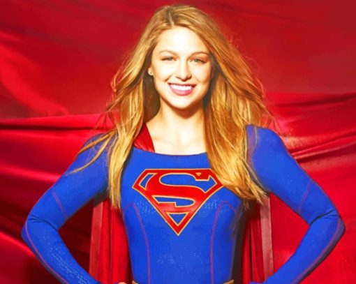 Melissa Benoist Supergirl paint by numbers