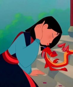 Mulan And Mushu paint by numbers