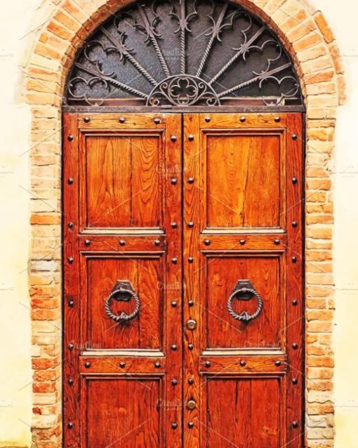 Old Italian Door paint by numbers