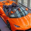 Orange Lamborghini Huracan paint by numbers