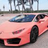 Pink Lamborghini paint by numbers