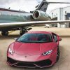 Pink Lamborghini paint by numbers