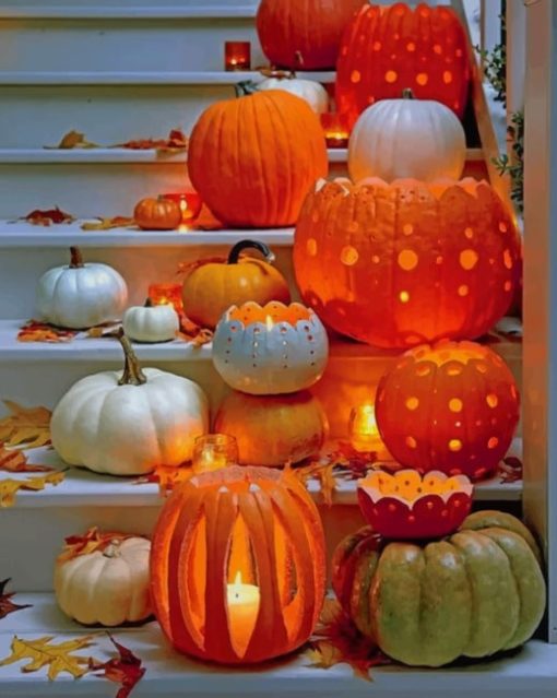 Pumpkins Decoration paint by numbers