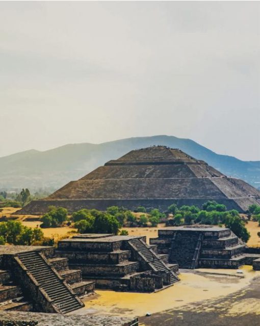 Pyramid Of The Sun In Fog paint by numbers