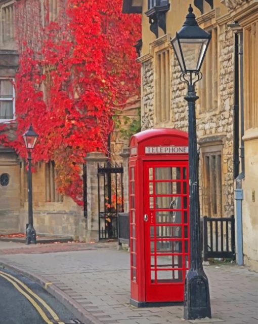 Red Phone Both London City paint by numbers