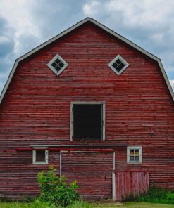 Red Wooden Barn paint by numbers