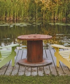 Relaxing Lake Side Chairs paint by numbers