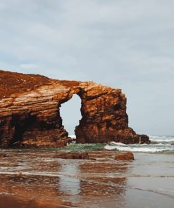 Rock Formation Near The Shore paint by numbers