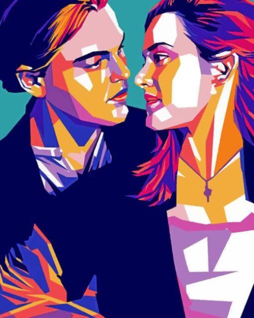 Rose And Jack Illustration paint by numbers