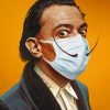 Salvador Dali Wearing Mask paint by numbers