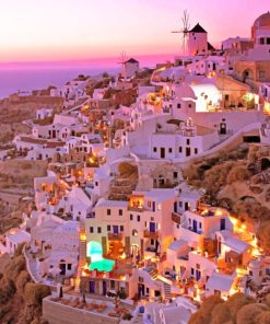 Santorini Island Greece paint by numbers