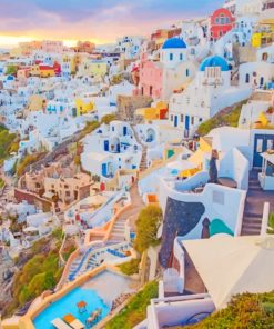 Santorini Island paint by numbers