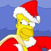 Simpson Santa Claus paint by numbers