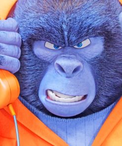 Sing Gorilla Animation Movie paint by numbers