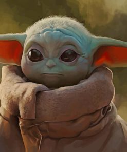 Star Wars Artwork The Mandalorian Baby Yoda paint by numbers