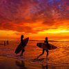 Surfers In The Beach paint by numbers