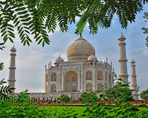 Taj Mahal In India paint by numbers