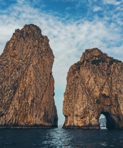 Tall Rock Formations Guard The Bay paint by number