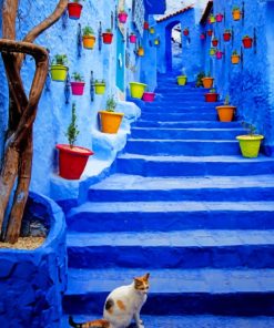 The Blue City Of Morocco paint by numbers