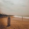 The Lonely Surfboard On Beach paint by numbers