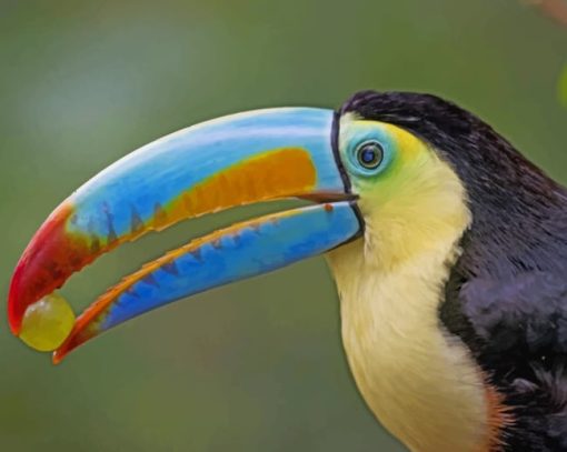 Toucan Colorful Bird paint by numbers