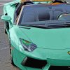 Turquoise Lamborghini paint by numbers