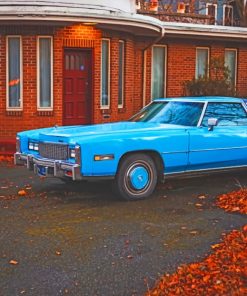 Antique Blue Cadillac paint by numbers