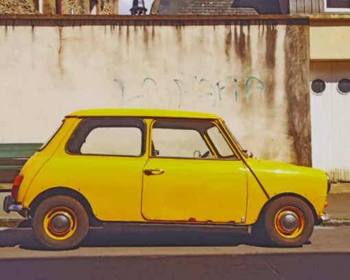 Antique Yellow Fiat paint by numbers