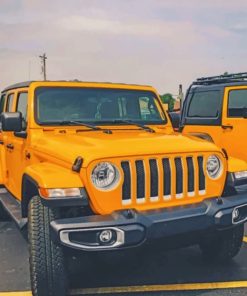 Yellow Jeep Patriot paint by numbers