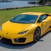 Yellow Lamborghini Aventador paint by numbers