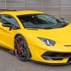 Yellow Lamborghini paint by numbers