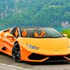 Yellow Lamborghini Car paint by numbers