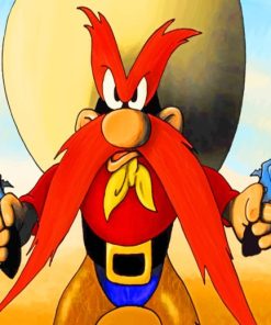 Yosemite Sam Cartoon paint by numbers