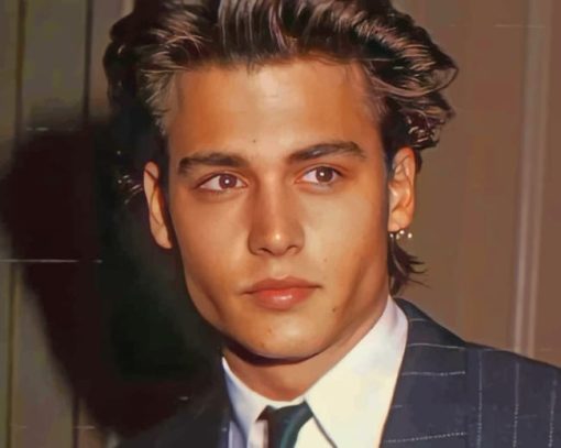 Young Johnny Depp paint by numbers