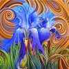 Abstract Blue Flowers Paint By Numbers