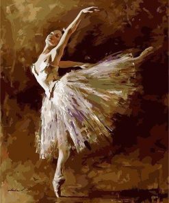 Ballerina Dancer Tilting Paint by numbers