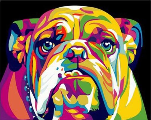 Abstract Bulldog paint By Numbers