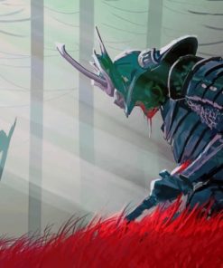 Animated Samurai Warrior paint by numbers