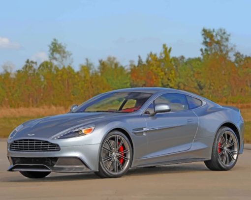 Grey Aston Martin Vanquish paint by numbers