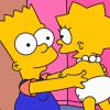 Bart And Little Lisa Simpson paint by numbers