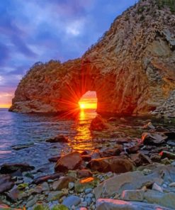 Beach Arch In Japan paint by numbers