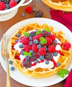 Belgian-waffle-With-Fruits-paint-by-number-319x400