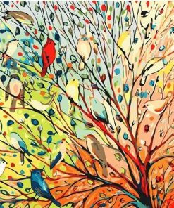 100 Colorful Birds paint by numbers