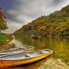 Boats In River Shore paint by numbers