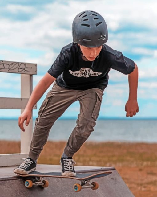 Boy On Skating Park paint by numbers