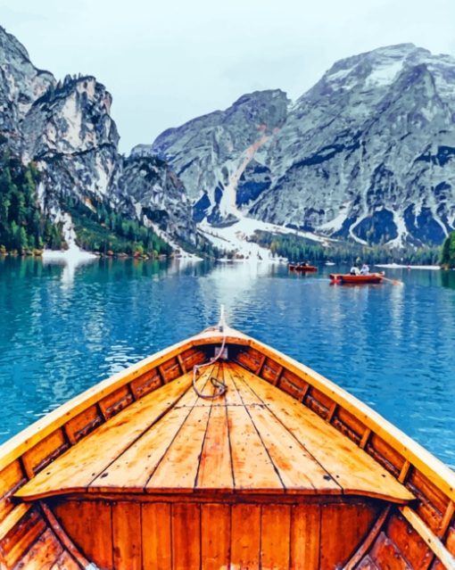 Braies Lake In Italy Paint By Numbers