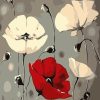 Red White Poppy Flower Paint By Numbers